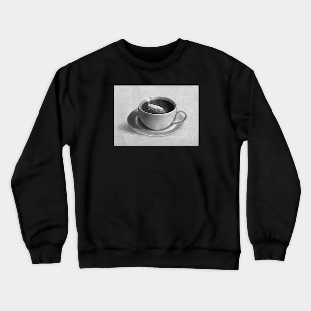 Whale in a Teacup Crewneck Sweatshirt by Terry Fan